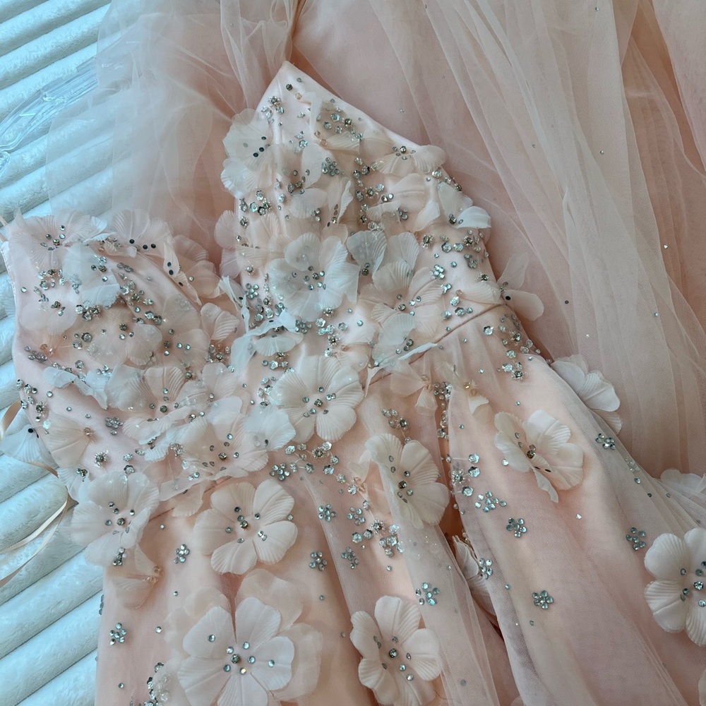 Formal Floral Dress - Blush
